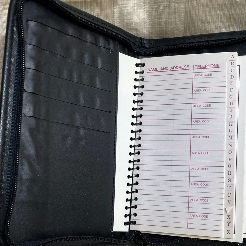 Leather Look Black Home Office Planner with 18-Month Calendar & Wax Seal Kit